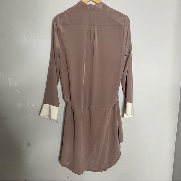 Helena Quinn 100% Silk Long Sleeve Mini Cocktail Dress Size Small - Picture 5 of 10